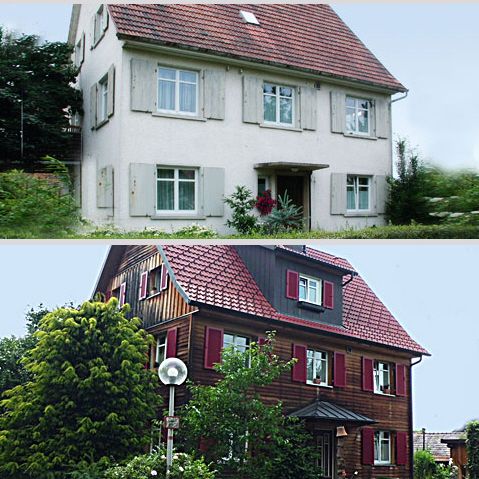 Altbausanierung - vorher und nachher